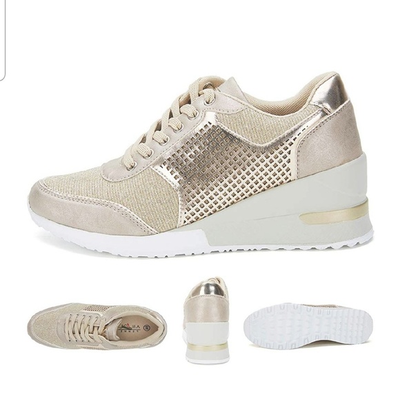 Shoes platform women  41/ 9  gold - Picture 2 of 7